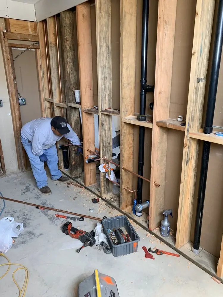 Commercial rough-in plumbing for Gas Line Repair in Metro East